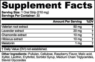 Lights-Out Strip: the sleep oral strips (1 mg melatonin, 30 strips, raspberry). Step 2 of 2.