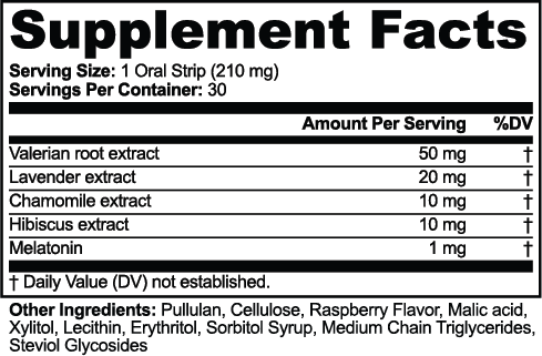 Lights-Out Strip: the sleep oral strips (1 mg melatonin, 30 strips, raspberry). Step 2 of 2.