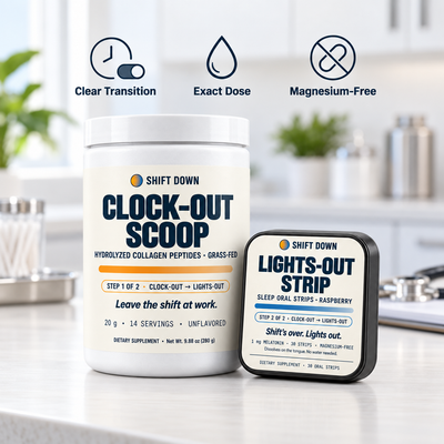 Clock-Out Scoop: the hydrolyzed collagen peptides (20 g, 14 servings, unflavored). Step 1 of 2.